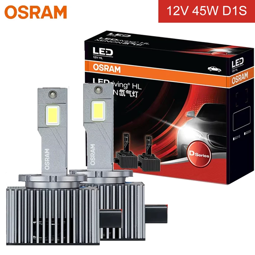 OSRAM LED D1S Car Headlight LEDriving XENON HID Lamps 45W Bright 6000K White Canbus LED Bulbs Original Upgrade 166140CW, Pair