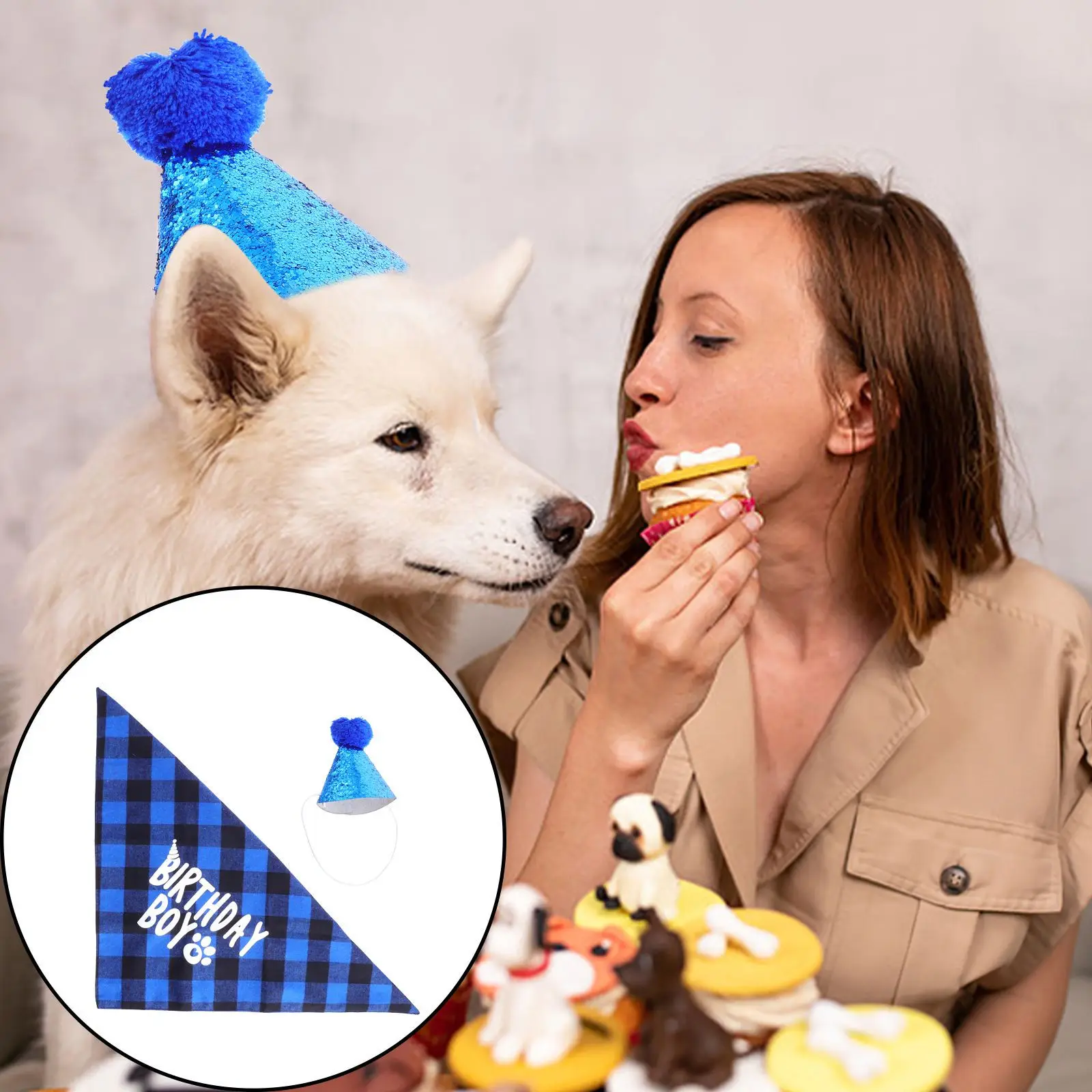 

Pet Dog Bandana Hat Pet Birthday Hat Dog Birthday Supplies Dog Birthday Hat Scarf
