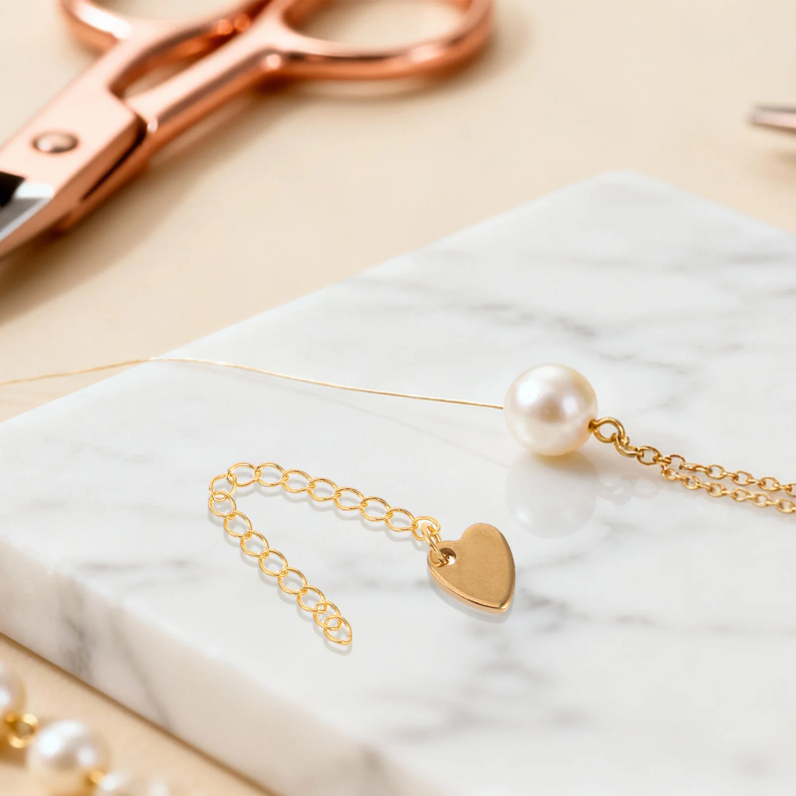 

30Pcs Stainless Steel Heart Chain Extenders 65Mm Adjustable Jewelry Extender Tail Charms for Necklaces Bracelets Anklets