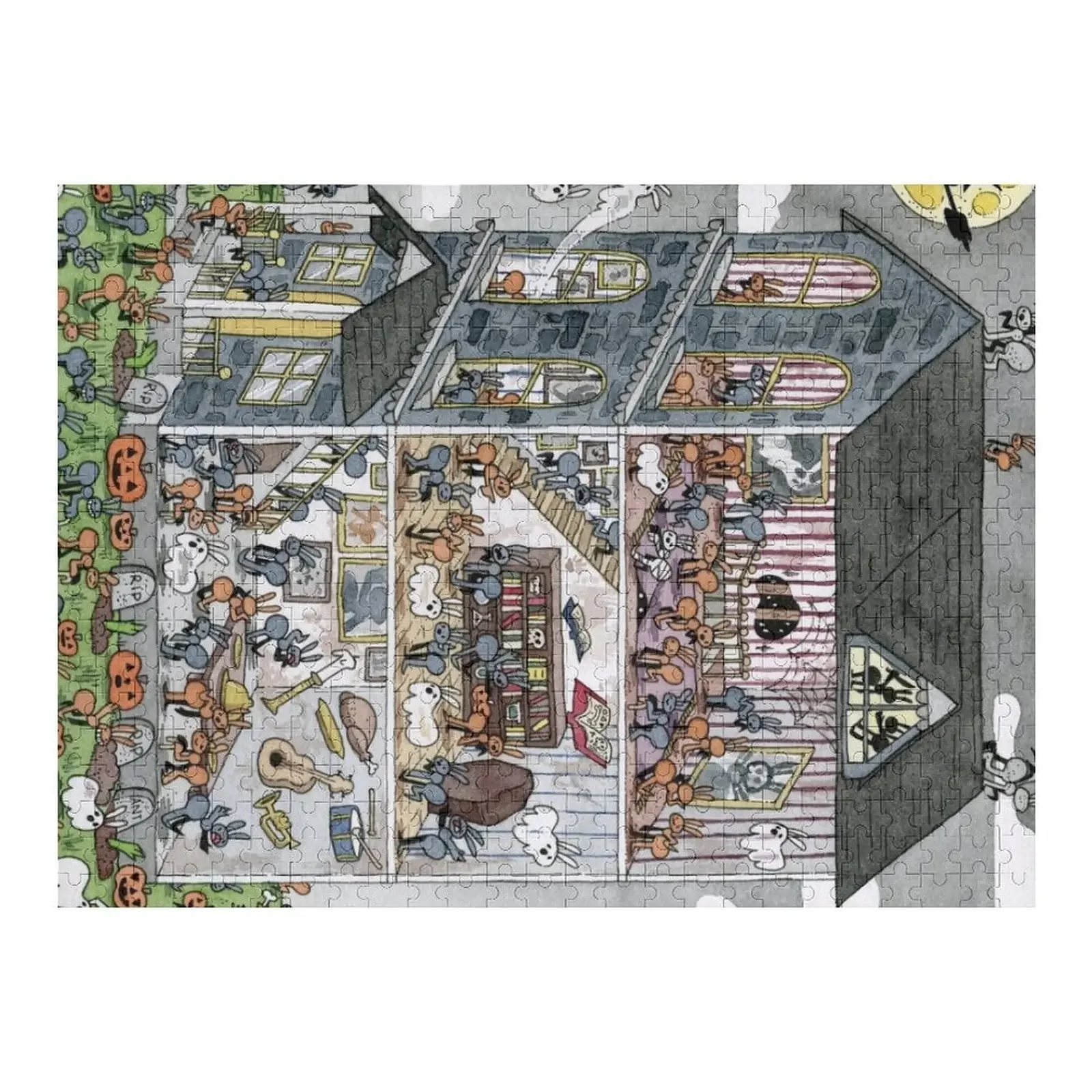 

Haunted House Ants Jigsaw Puzzle Customs With Photo With Personalized Photo Puzzle
