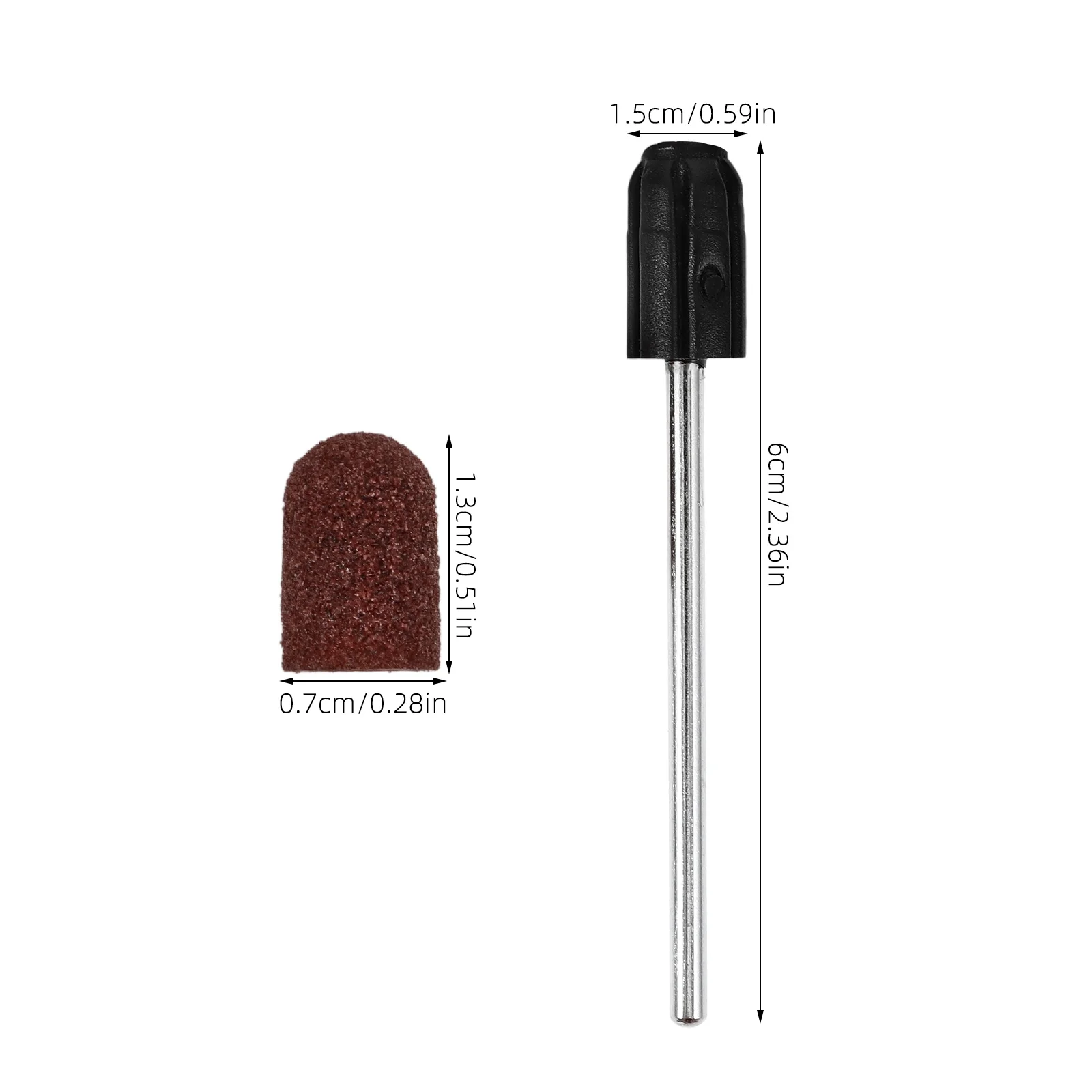 Slijpkoppen Accessoires 7x13 Bruin Nagelboor Schuurbits Manicure Gereedschap Polijstkoppen voor DIY Nail Art Salons Spa Duurzaam