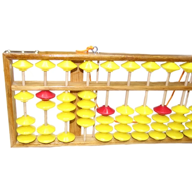 

Chinese Abacus 13 Column Wood Hanger Big Size Non-Slip Abacus Chinese Soroban Tool In Mathematics Kids Math Education Toy 58Cm