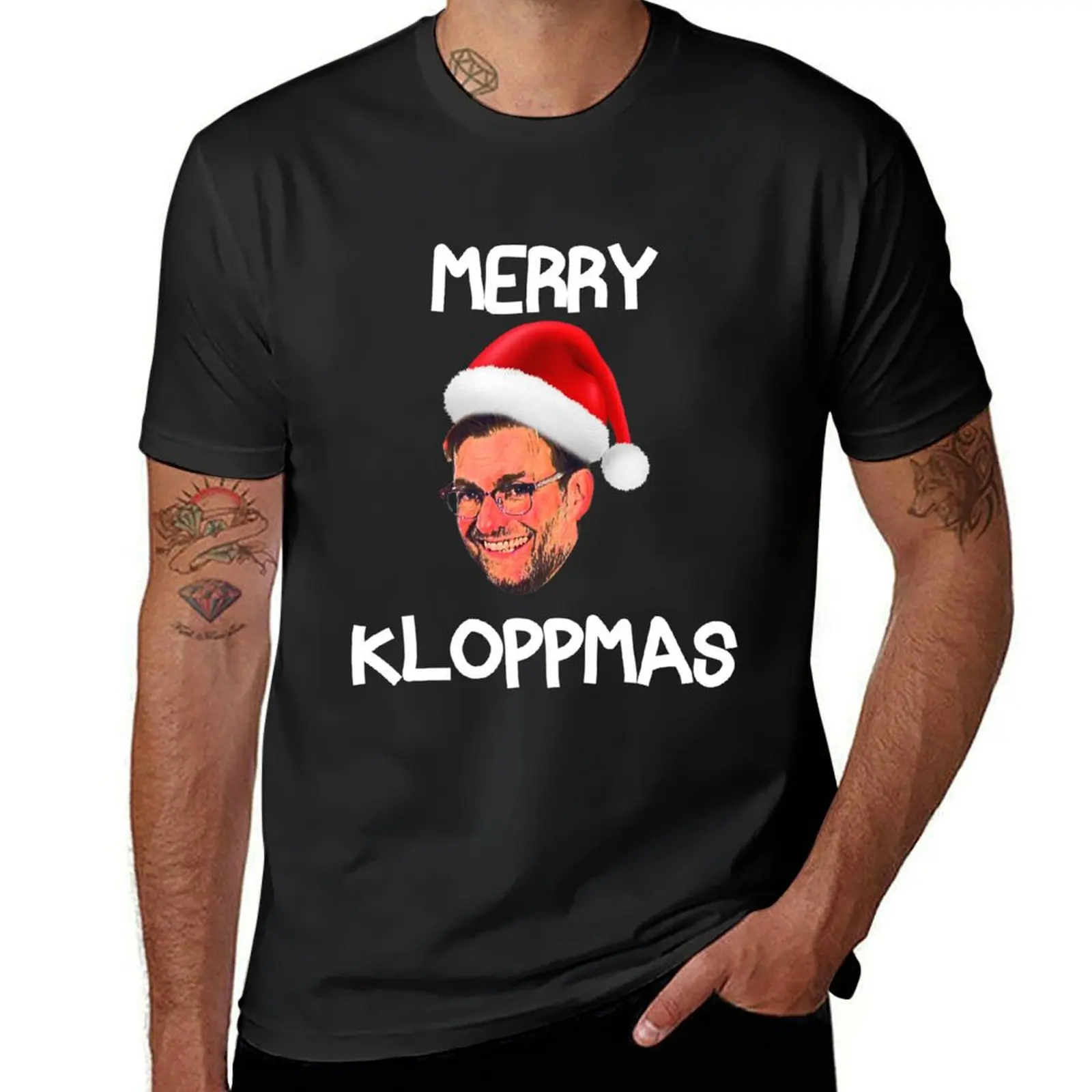 Merry Kloppmas T-Shirt oversized cute tops tops heavyweights black t shirts for men