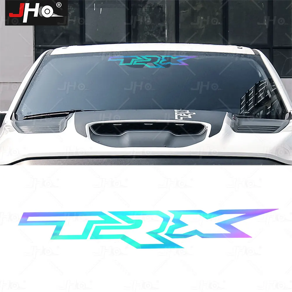 

JHO Car Front Windshield TRX Sticker Glow in Dark Decal Automobile Decoration Film for Ram 1500 TRX 2021 2022 2023 Accessories