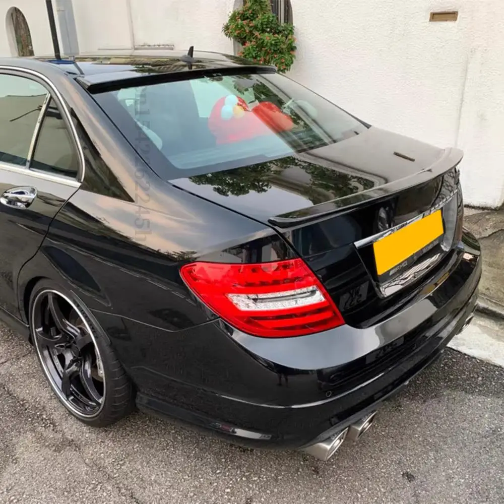 

Rear Trunk Spoiler Wing Decoration For Mercedes Benz C class 4 Door W204 2007-2014 C180 C200 C220 C260 C300 Boot Lip Refit Trim