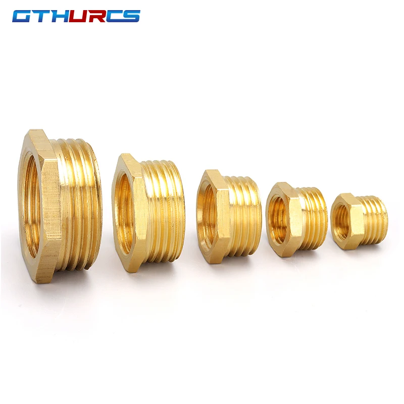 النحاس عرافة جلبة المخفض وصلة أنابيب BSP ذكر إلى موصل سالب الوقود المياه الغاز النفط 1/8 "1/4" 3/8 "1/2" 3/4 "1"