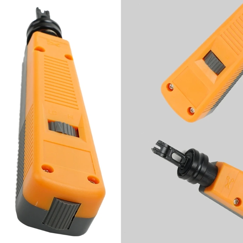 Ergonomic Networking Punch Down Tool With Selectable Impact Setting For CAT5, CAT6 Cable Termination Secure Installation