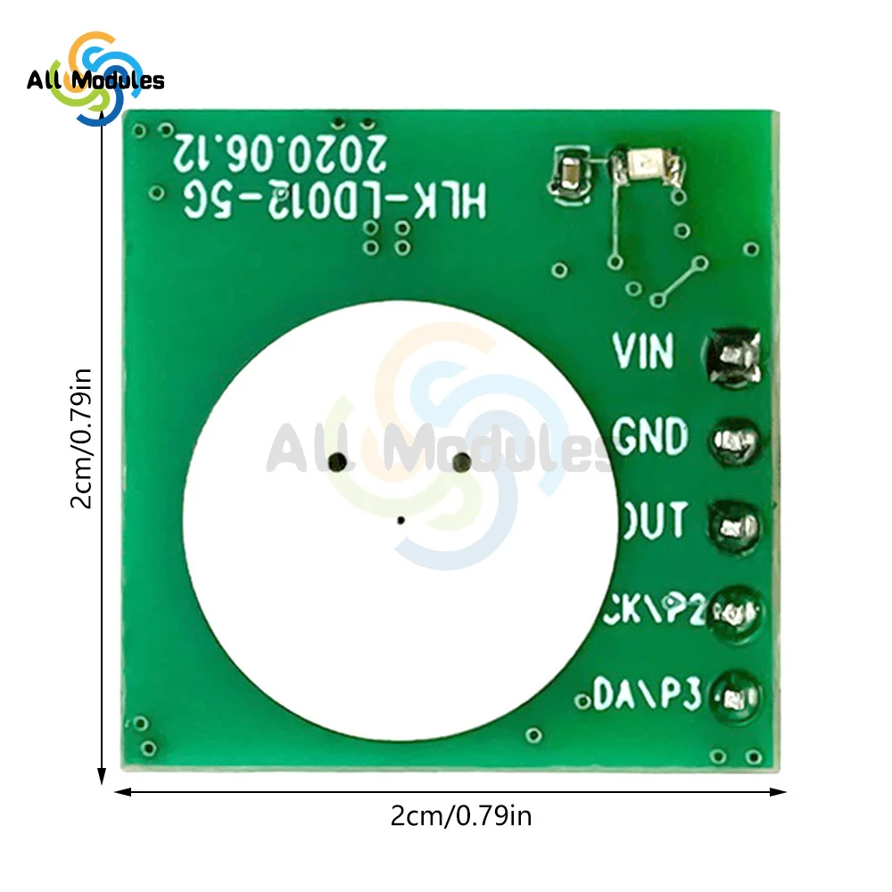 Induzione del corpo umano a infrarossi modulo Radar a microonde 5G modulo sensore DC 2.2V-4.8V rilevatore di distanza di potenza Ultra-bassa HLK-LD012