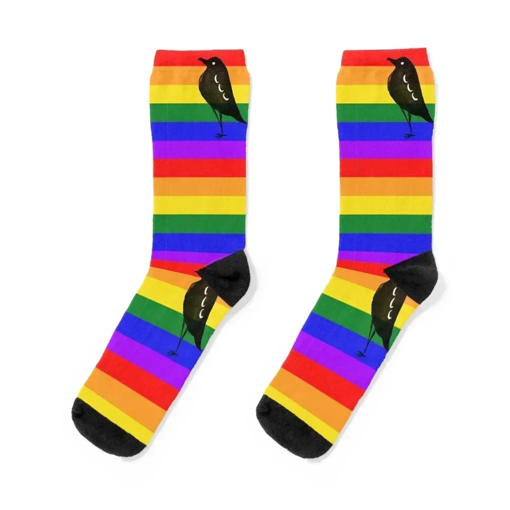 Rainbow crow Socks Wholesale japanese fashion New year's christmas gifts Socks Woman Men's