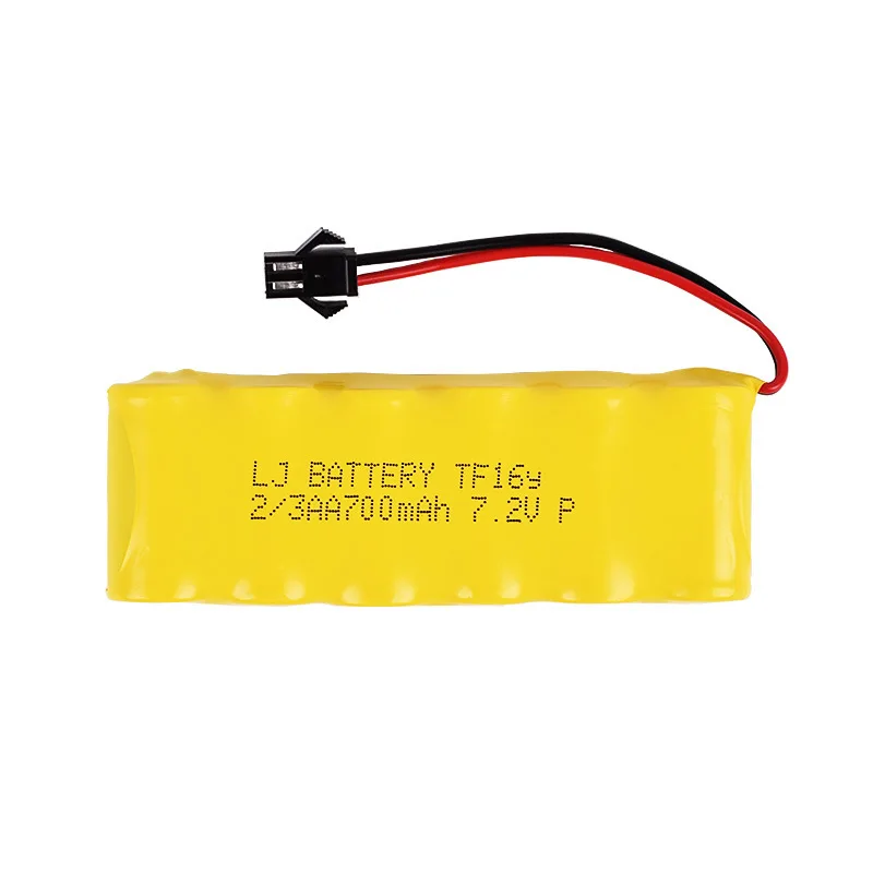 7.2v 700mAh Ni-CD Battery For Rc toys Boat Gun Car Truck Train Robot parts NiCD AA 700mah 7.2v Rechargeable Battery SM plug