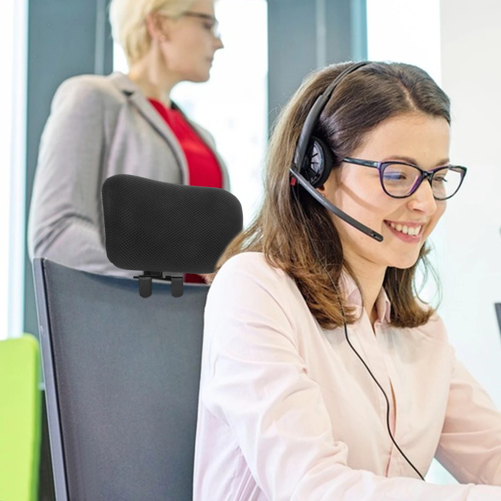 

1Set Chair Headrest Pillow Smooth Surface Office Chair Headrest Attachment for Home Head Support Cushion