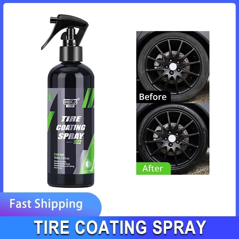 

Car Tyre Cleaner Agent Shine Plastic Polishing Tire Blackening Coating Spray Wheel Refurbishing Car Washing Accessories HGKJ S22