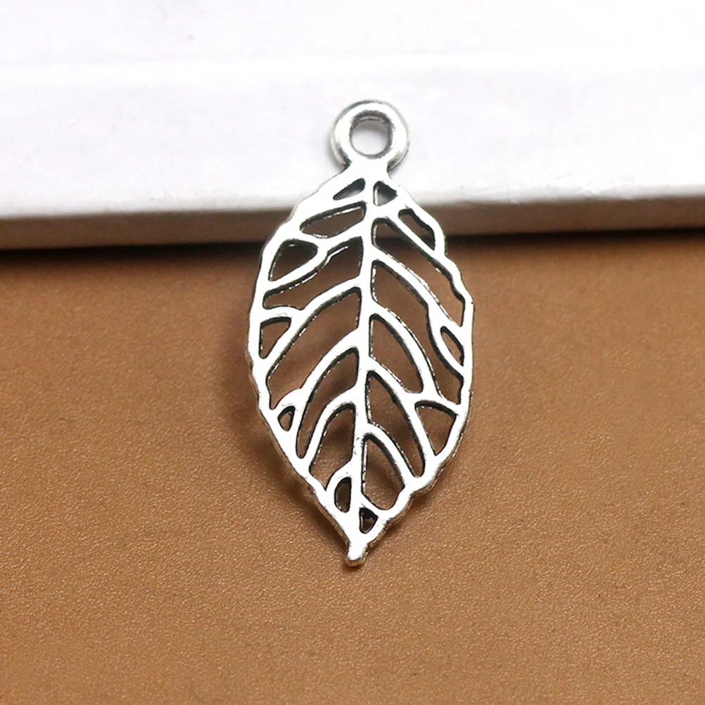 

50 Pcs Retro Leaf Pendant Charm Alloy DIY Charms Vintage Jewelry Making Pendants