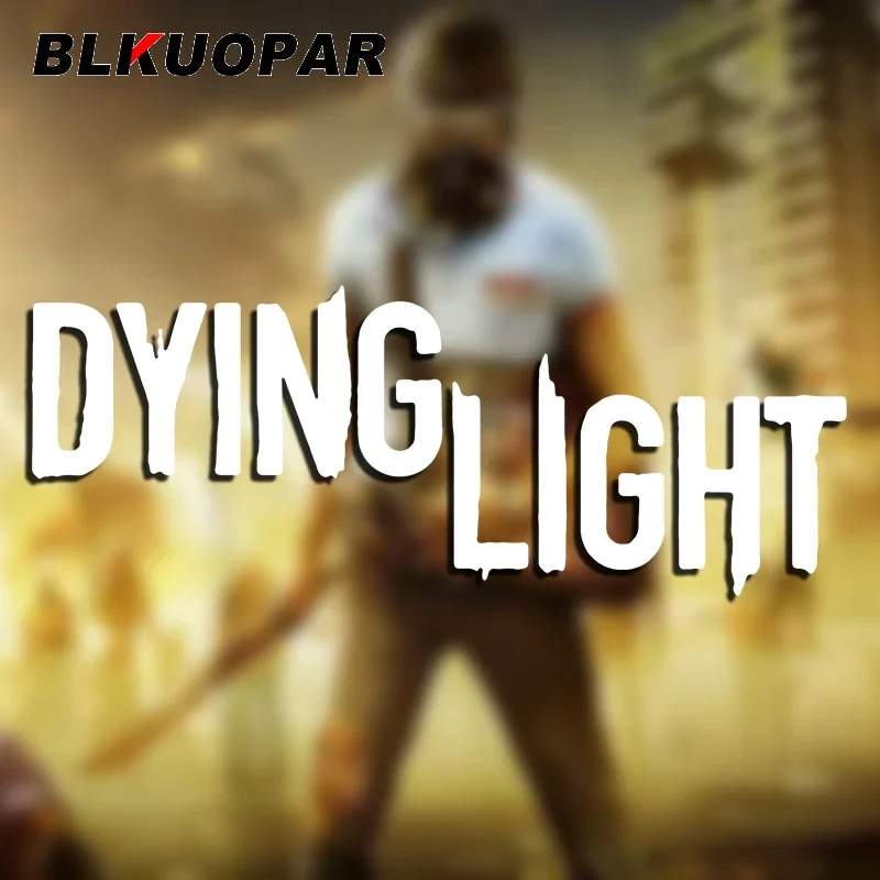 BLKUOPAR Dying Light Game Logo Car Stickers Creative Laser Font Decal Occlusion Scratch Die Cut Helmet Air Conditioner Car Goods