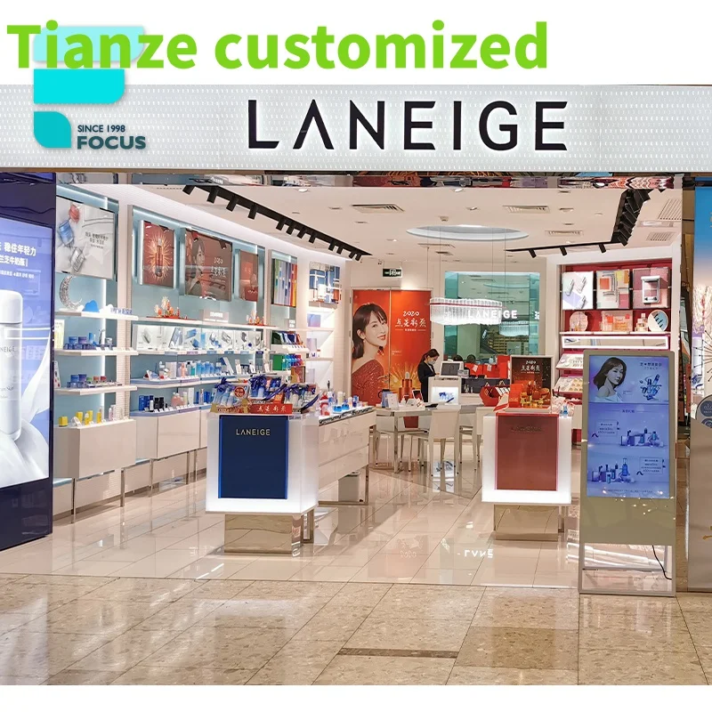 

Customized-Factory Price High Grade Vitrina Perfumes Wooden Display perfume kiosk fixtures Furniture Perfumes Stores