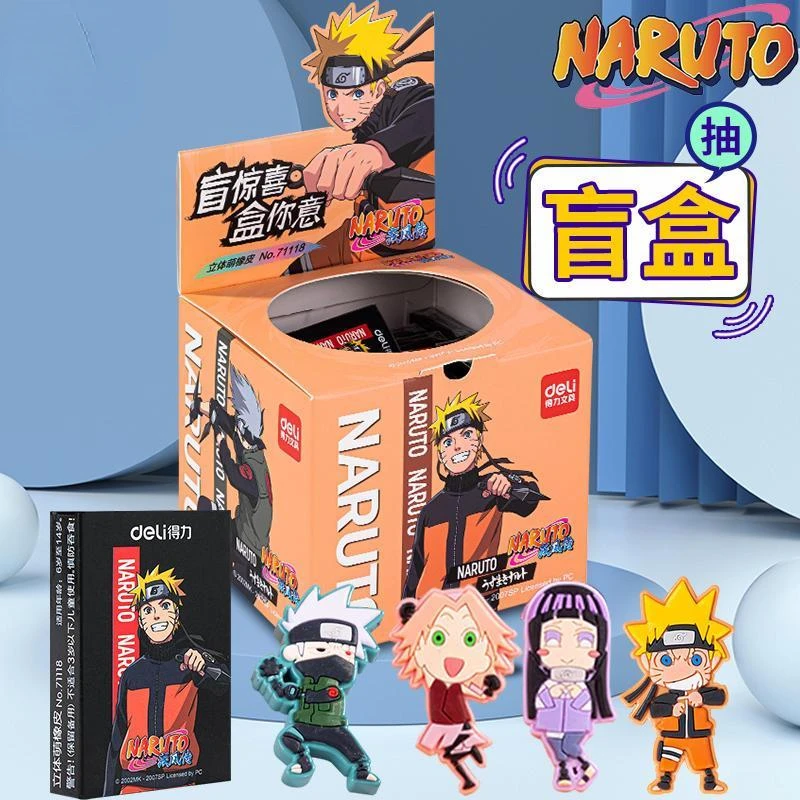 New Naruto anime cartoon cute Naruto Kakashi Sasuke shape eraser kawaii creative anime character student eraser gift wholesale