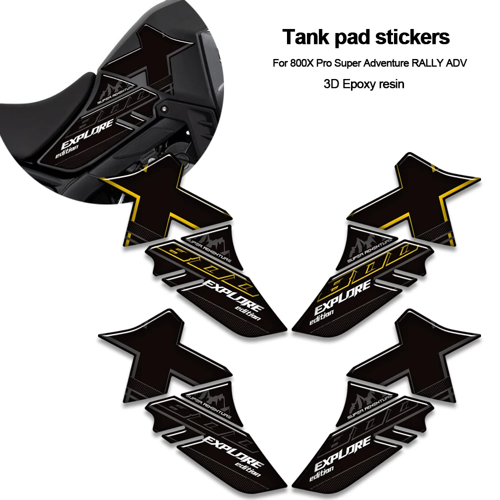 

﻿ For Kove 800X 800 X Pro Super Adventure RALLY ADV Motorcycle Tank pad Side Grips Knee Fuel Oil kit Stickers Decals Protector