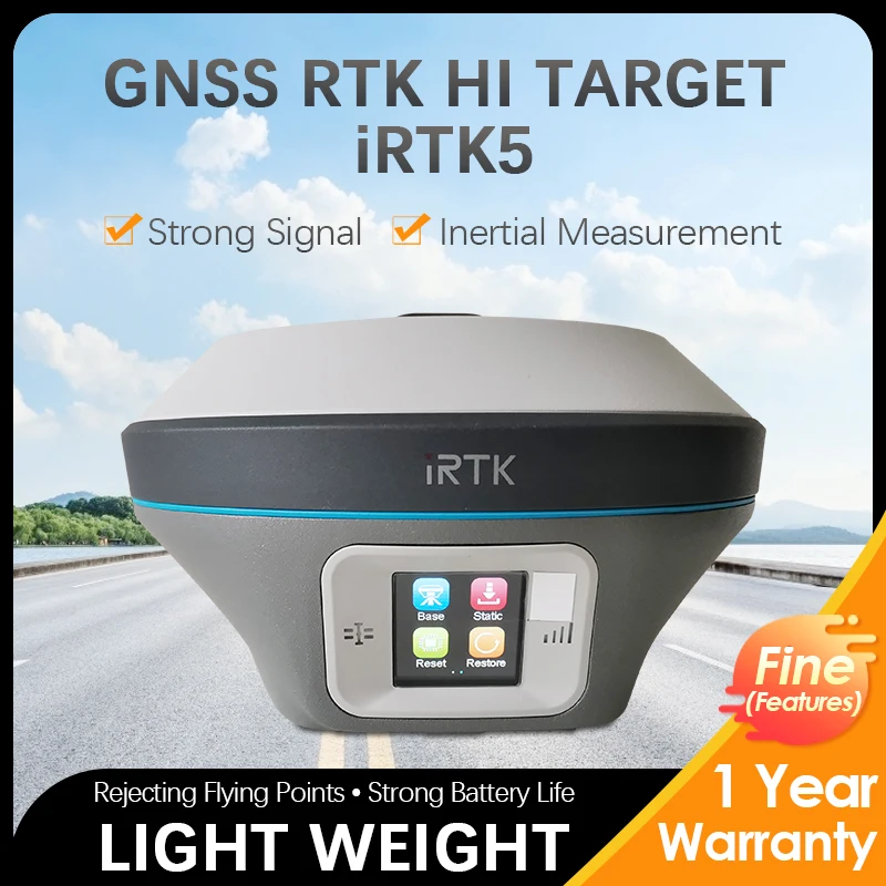 IRTK5 GNSS Receiver Base and Rover High Precision Land Surveying Hi Target RTK GPS Survying Equipment