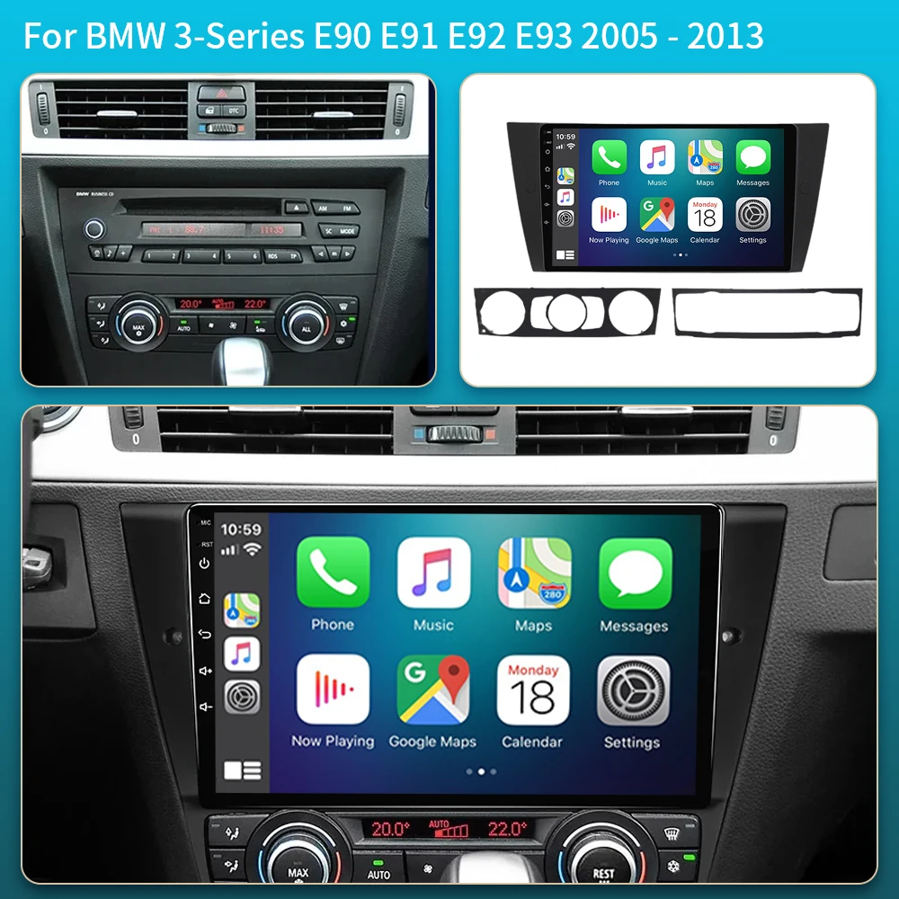 Android 16 Voor BMW 3-Serie E90 E91 E92 E93 2005-2013 Autoradio 2 din Intelligent Systeem Carplay Touchscreen 8 Core Wifi RDS 5G