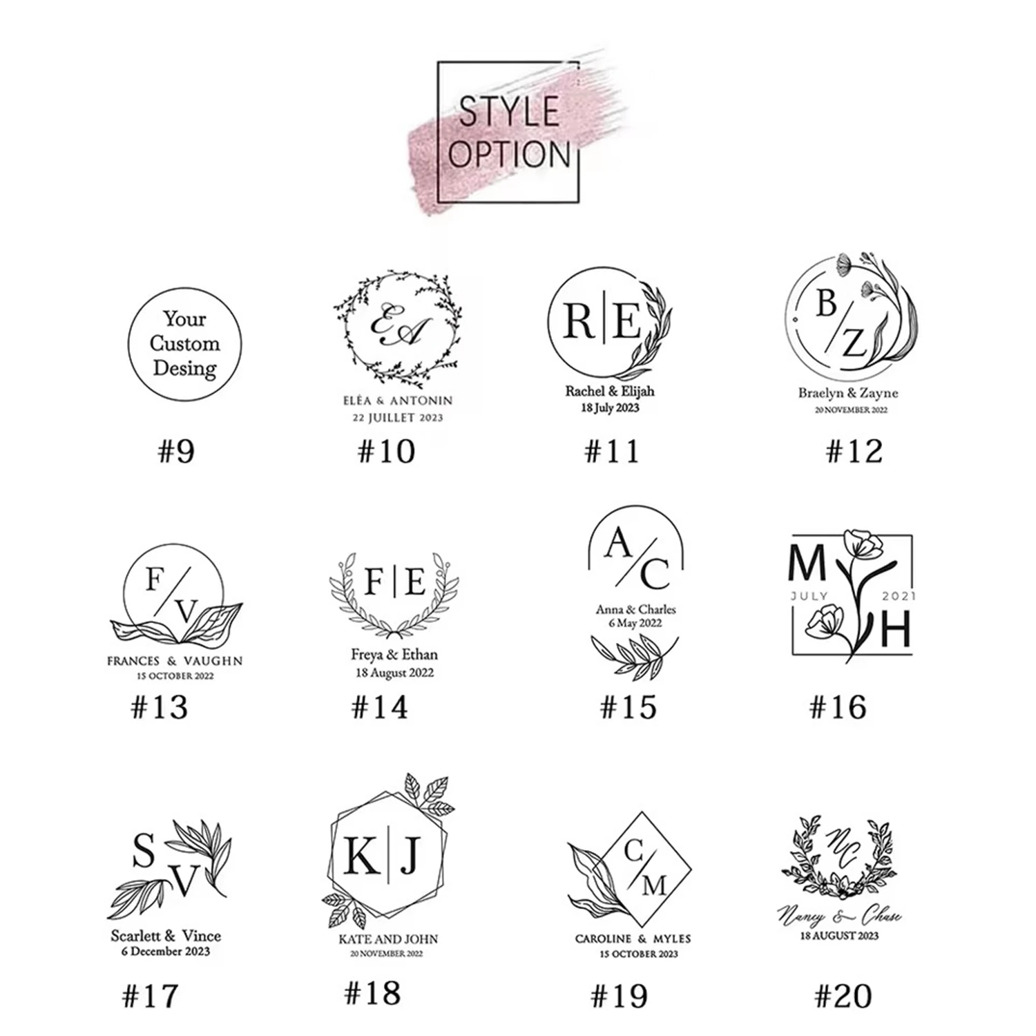 90 قطعة مناديل الزفاف الشخصية، مناديل كوكتيل مونوغرام، مناديل زفاف مخصصة، مناديل كوكتيل الزفاف، زفاف بسيط #6