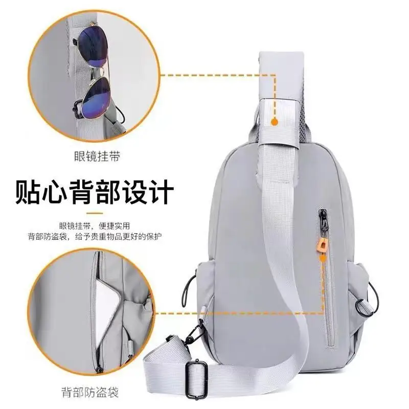 حقيبة صدر ذات سعة كبيرة، حقيبة كروس للرجال، حقيبة كتف عصرية، حقيبة كتف كاجوال، حقيبة ظهر رياضية مقاومة للماء للرجال #4