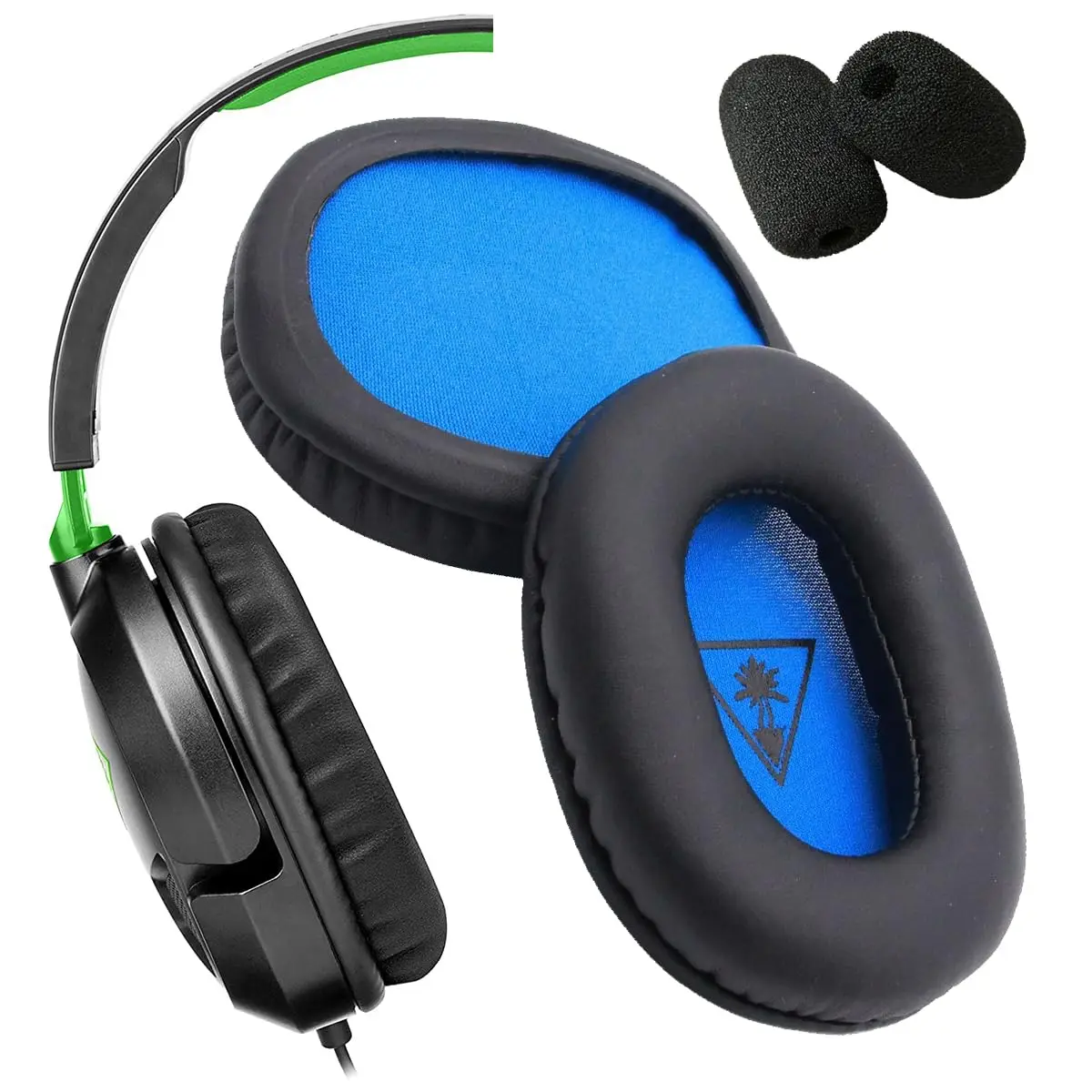 V-MOTA Ear Pads + Mic Sponge Replacement Compatible with Turtle Beach Ear Force Recon 50x 50p 50 60p 150 70 70N 70X  (1 Set)