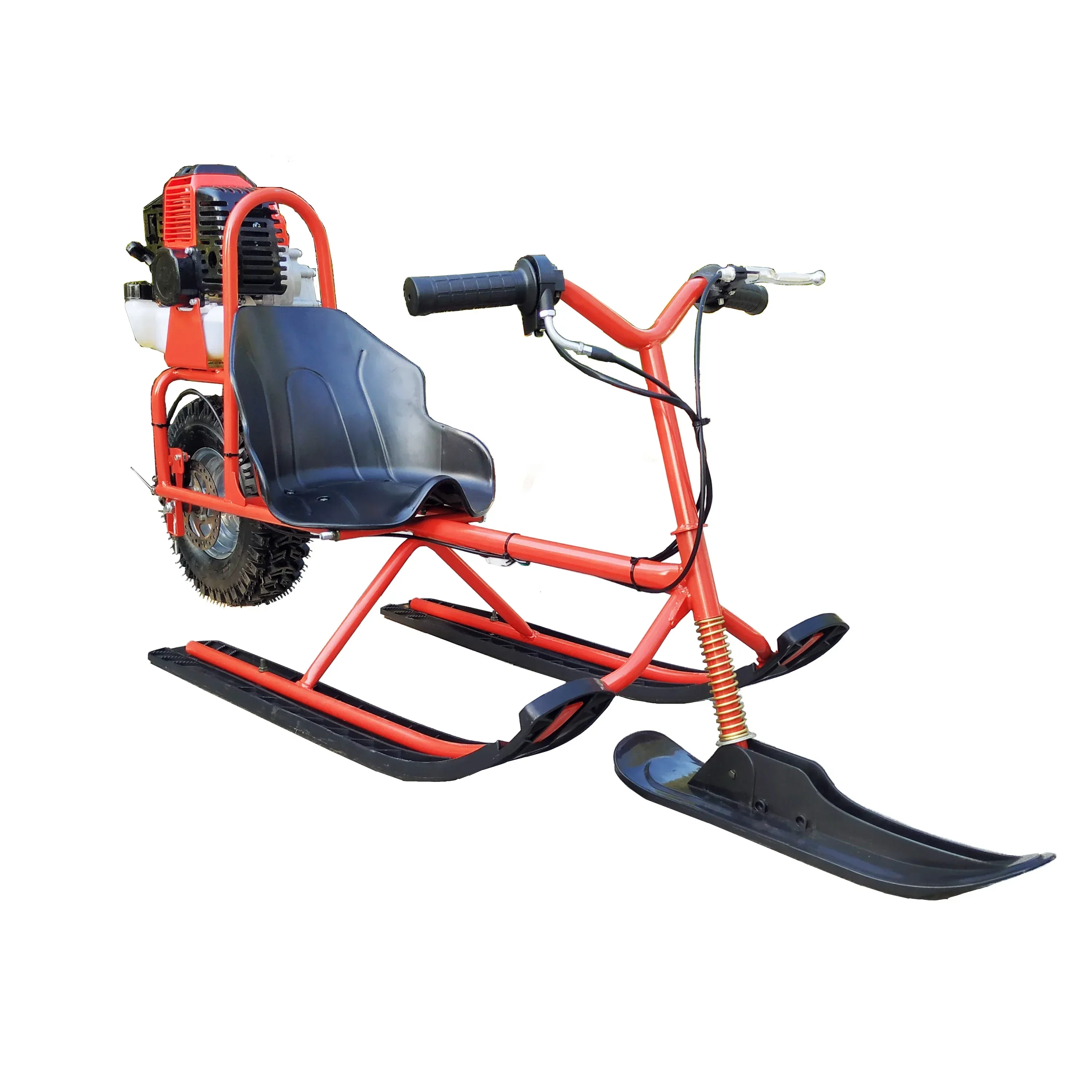 Kids Pocket Gasoline Snow Bike Scooter Ski Sled