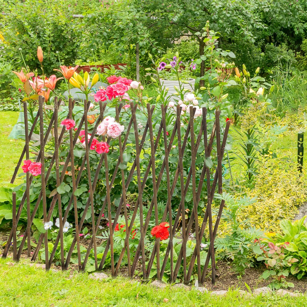 

Wooden Hedge Fence Lattice Rack Garden Wall Trellis 2 Pcs Climbing Frame Balcony Decor Vine Flower Garden Supplies