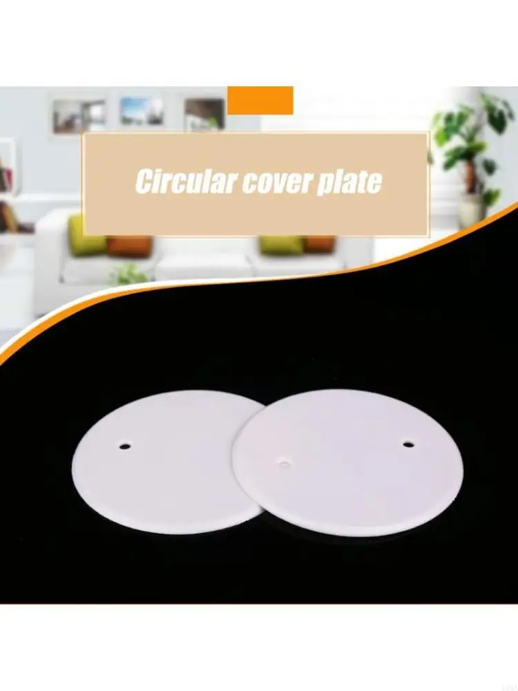 10Pcs Circular Ceiling Blank Up Covers Flat Blank Plate Plastic Cable Panel Power Cord Protections Board Enduring 