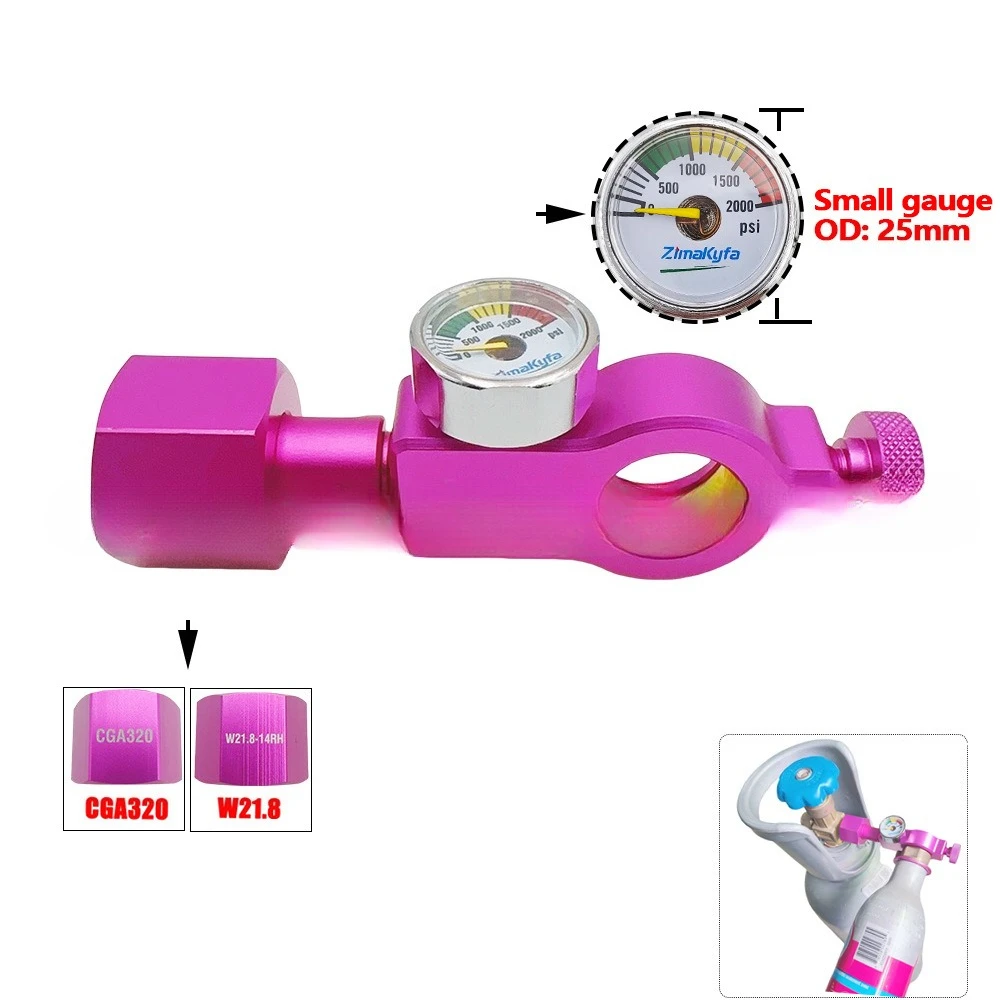 

Hot Sale CGA320/W21.8 Soda Machine Inflation Connector Inflation Valve with Pressure 2000psi Fittings