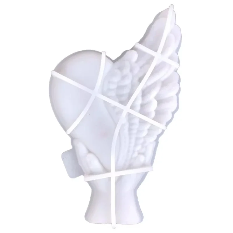 Holding Wing Heart Silicone Molds Resin Epoxy Mold DIY Decoration Mold Table Ornament Making Tool for Making Crafts