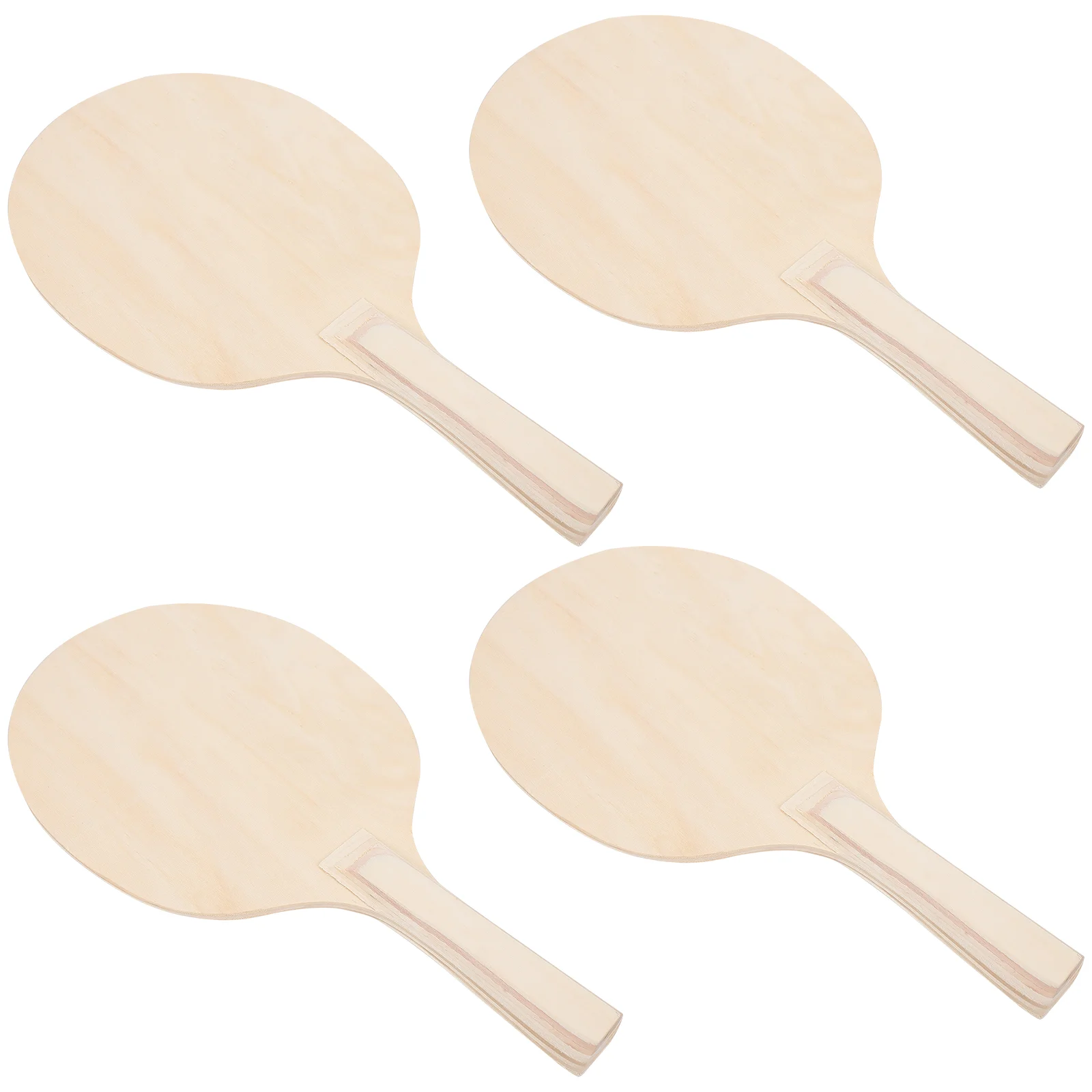 4 Pcs Badminton Racket Set Beach Set Wood Paddles Badminton Wood Paddles Multi Person Entertainment Sports Toys