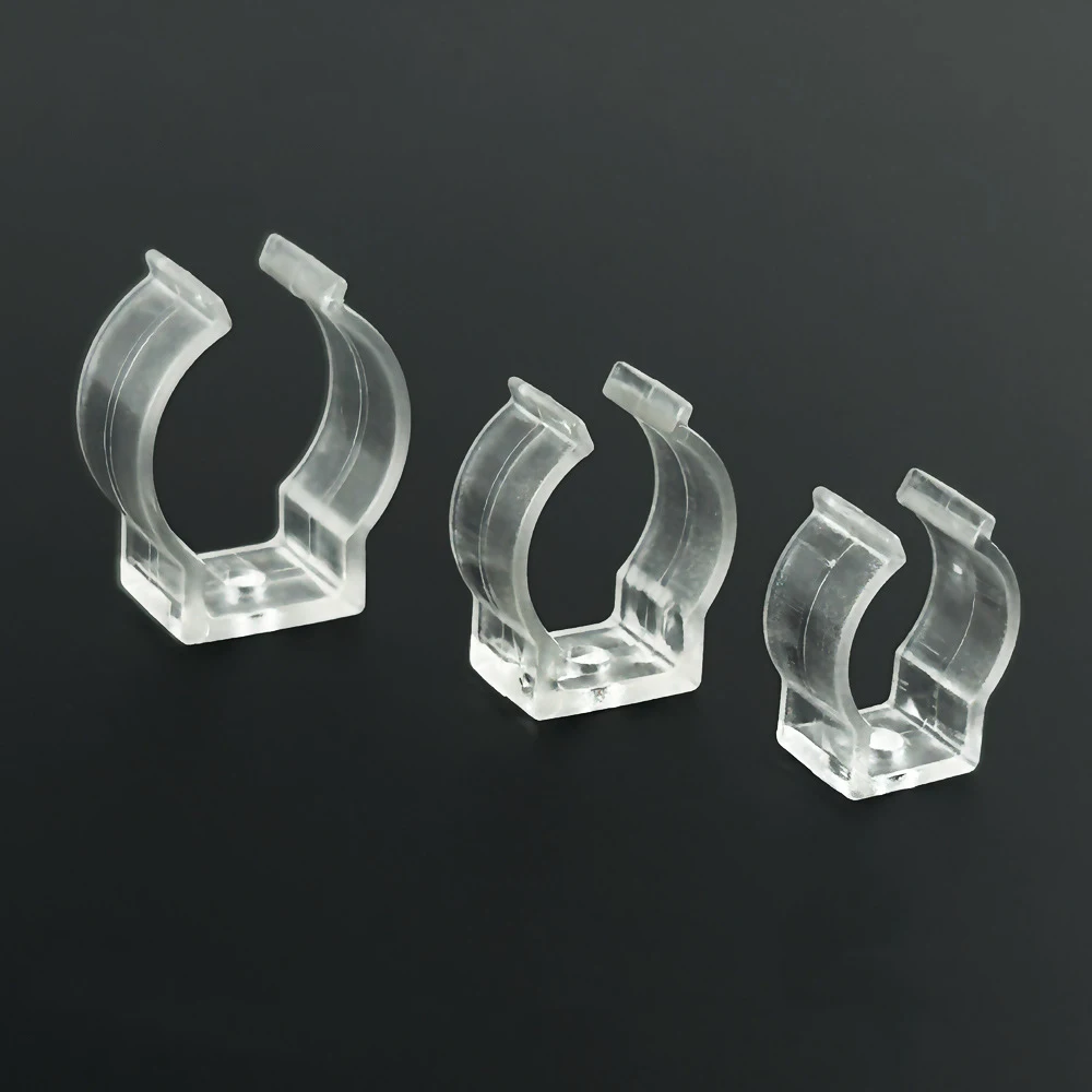 Round Neon Tube Fixed Clip with M3 Screws T5 T6 T8 Plastic Buckle High Quality Transparent/White Holder Accessories 5PCS-50PCS
