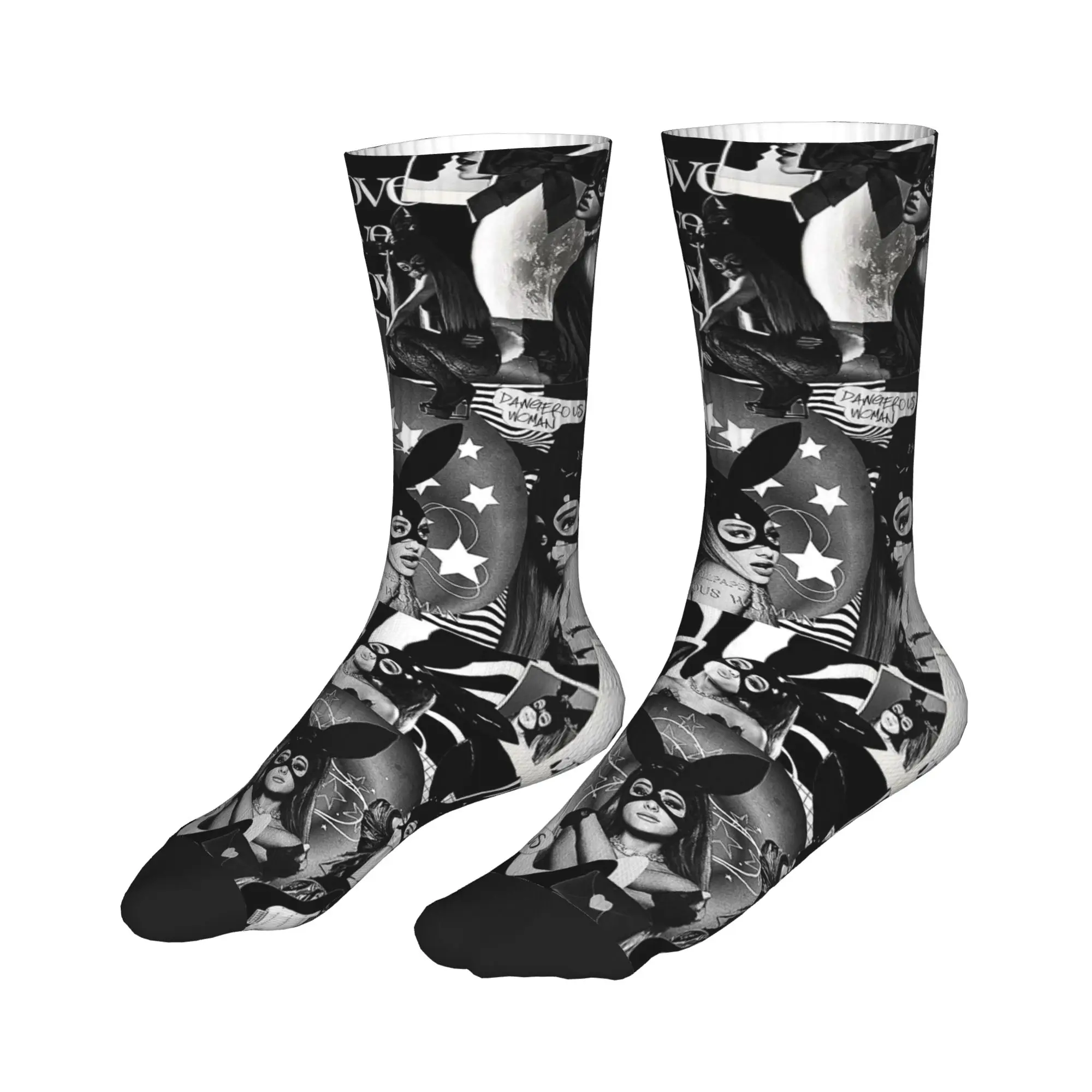 

All Seasons Stockings Ariana grande Sport Socks Crazy Middle Tube Socks for Men Women Christmas Gifts