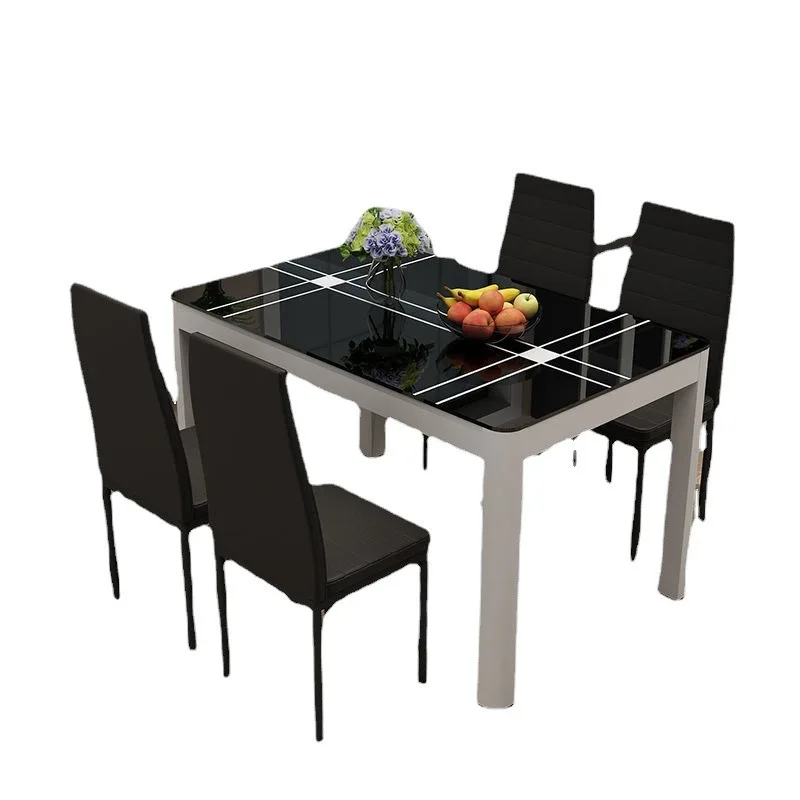 

Dining table and chairs, combination, modern, simple, small apartment, rectangular, household