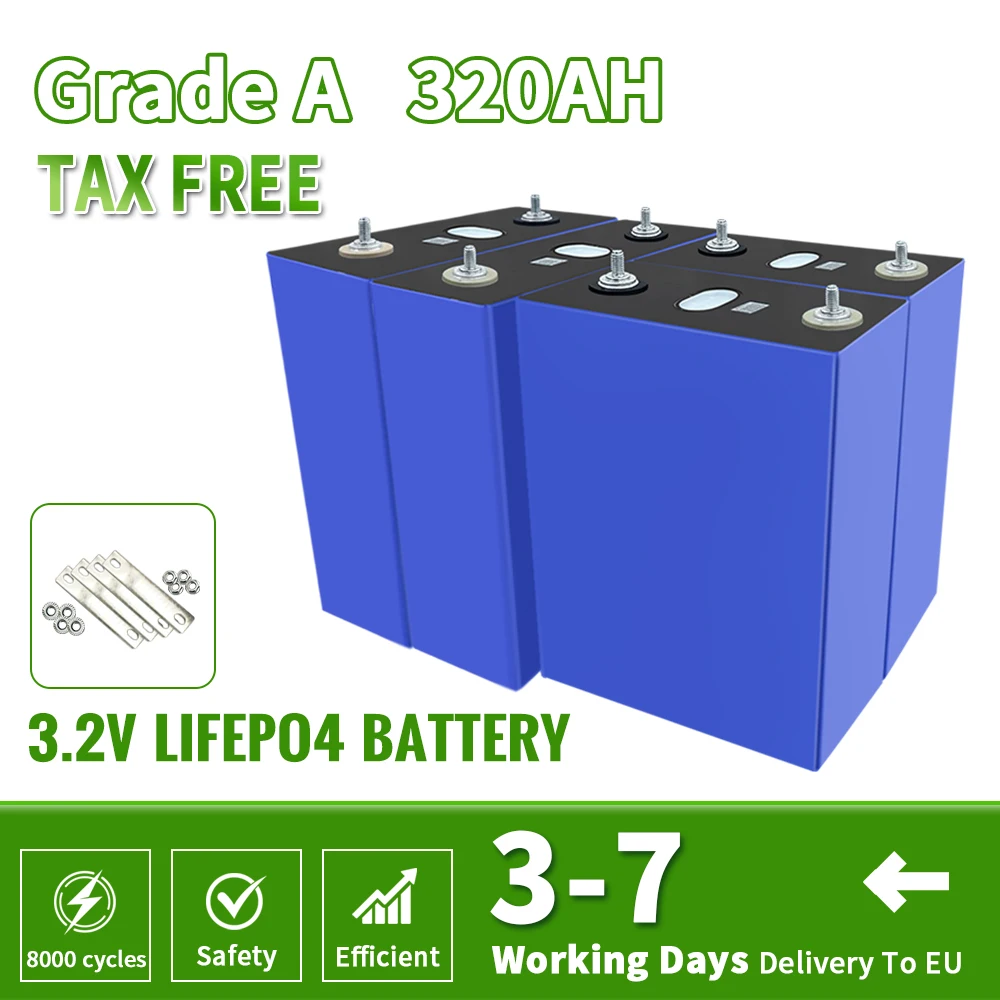 Image of 3,2V 320Ah, Original HLXNY LiFePO4-Zelle mit 8.000 Zyklen, Klasse A, wiederaufladbare Batterie für 12V/24V/48V-Systeme – für Wohnmobile