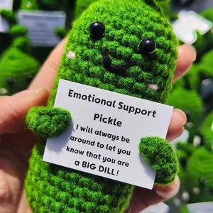 دمية أفخم مصنوعة يدويا مع رسالة إيجابية لطيف محبوك الخيار عيد الحب هدية عيد ميلاد رأس السنة الجديدة للأطفال والأزواج الأكثر مبيعا 8 دمية صينية لطيفة - No5