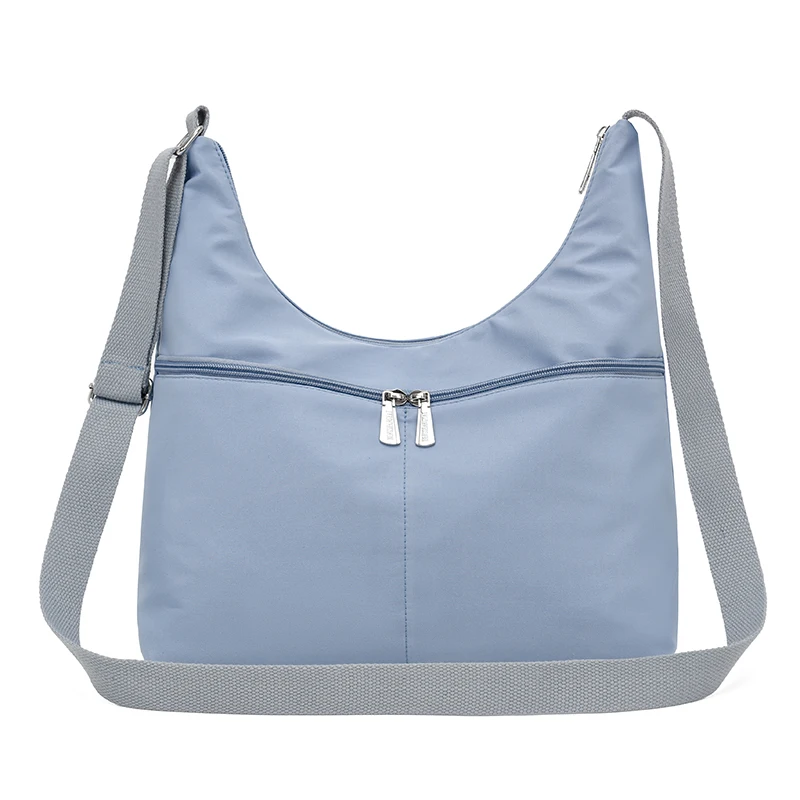 

Легкая нейлоновая сумка через границу, новинка 2025, модная женская сумка через плечо, повседневная сумка через плечо и подмышки большой вместимости B