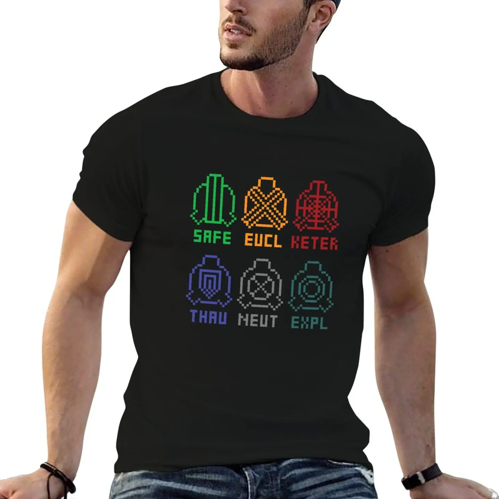 

SCP object class classification *TOP QUALITY* T-Shirt man t shirts cotton man t shirts for men casual T-Shirt