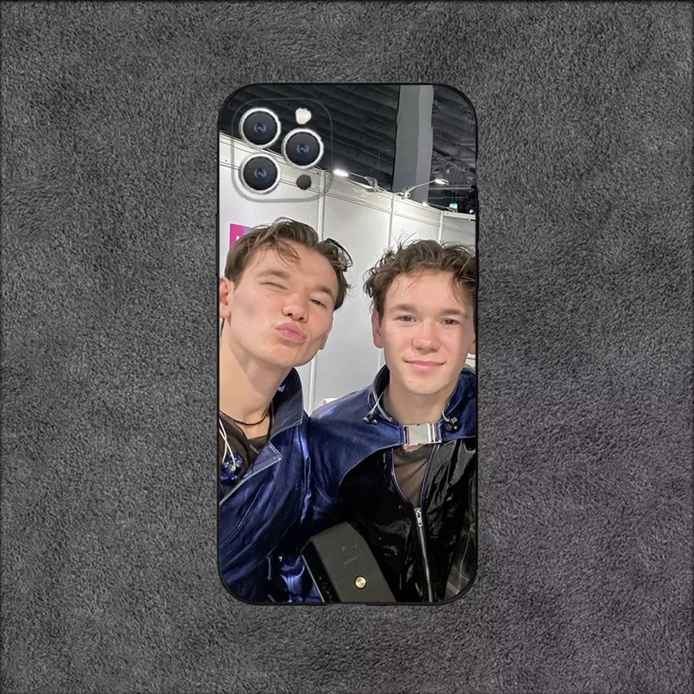 M-Marcus And Martinus   Phone Case For iPhone 16,15,14,13,12,11,Plus,Pro Max,XS,X,XR,SE,Mini,8,7 Soft Silicone Black Cover