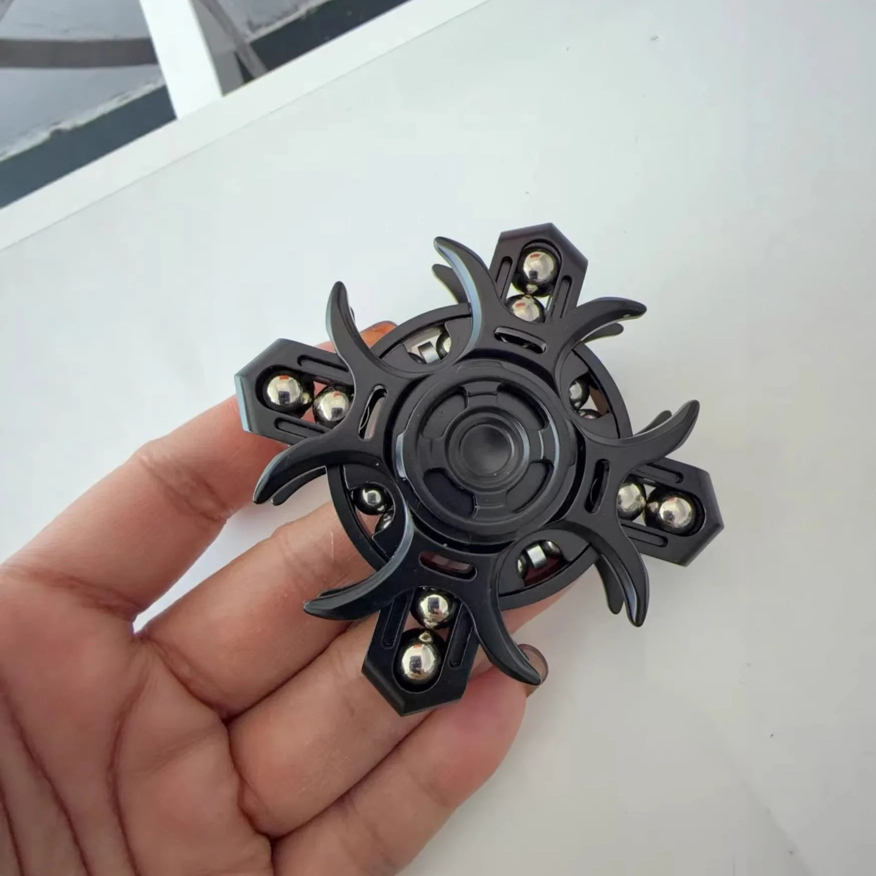 Zinc Alloy EDC Hand Spinner Metal Fidget Tuning Fork Gyro Spinner Double-Sided Linkage Fidget Stress Relief ADHD Toy For Adults