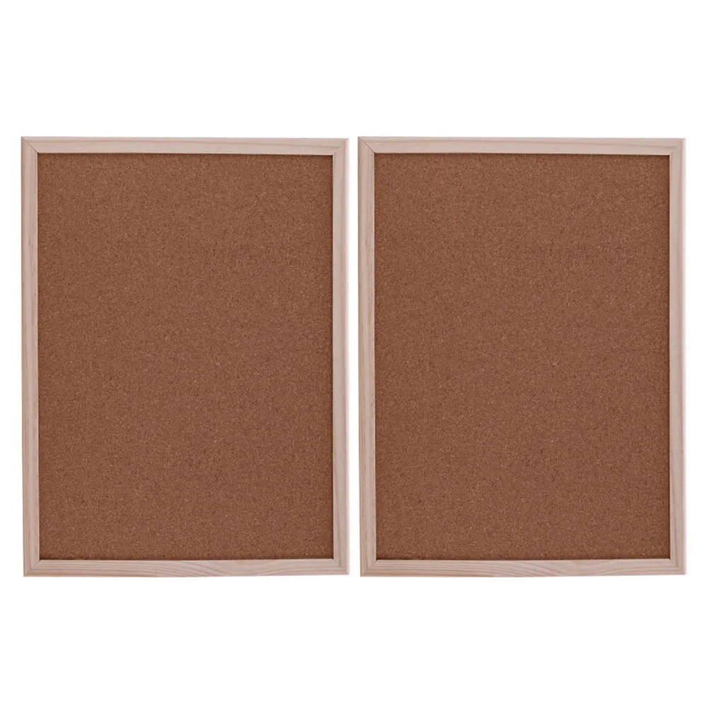 

2pcs Cork Bulletin Board Large Size Soft Cork Surface Office Home School Wall Decor Notice Board Hanging Frame