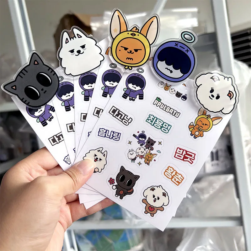 Kpop Idol PPULBATU Stickers SOOBIN YEONJUN BEOMGYU TAEHYUN HUENINGKAI PVC Cute Cartoon Waterproof Sticker