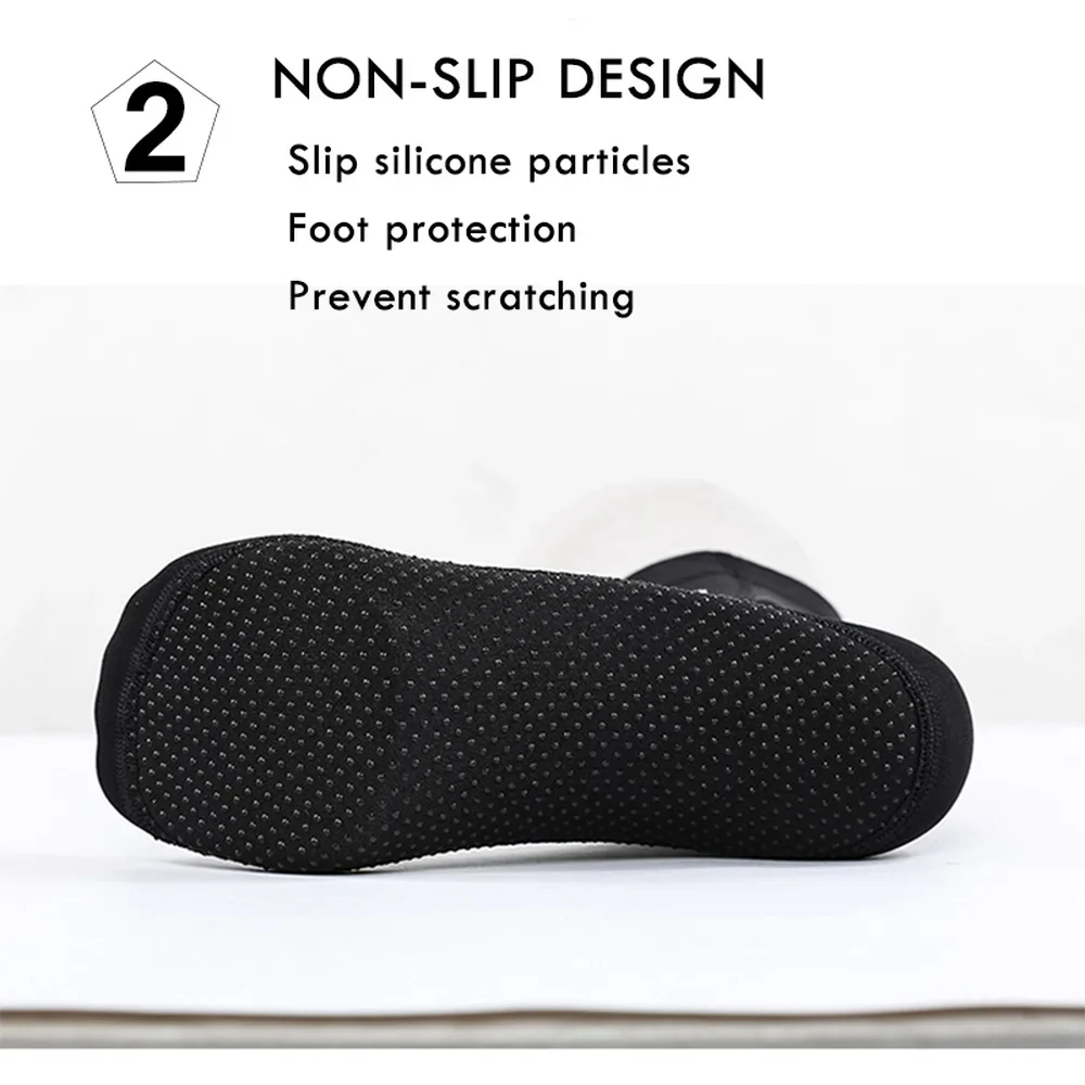 1 Pair New 3mm Neoprene Diving Socks Non-slip Adult Warm Patchwork Wetsuit Shoes Diving Surfing Boots for Men Womens Swimming