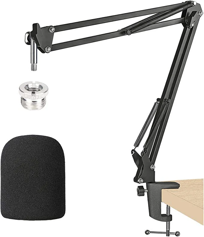 Razer Seiren X Boom Arm with Pop Filter - Mic Stand with Foam Cover Windscreen for Razer Seiren X Streaming Microphone
