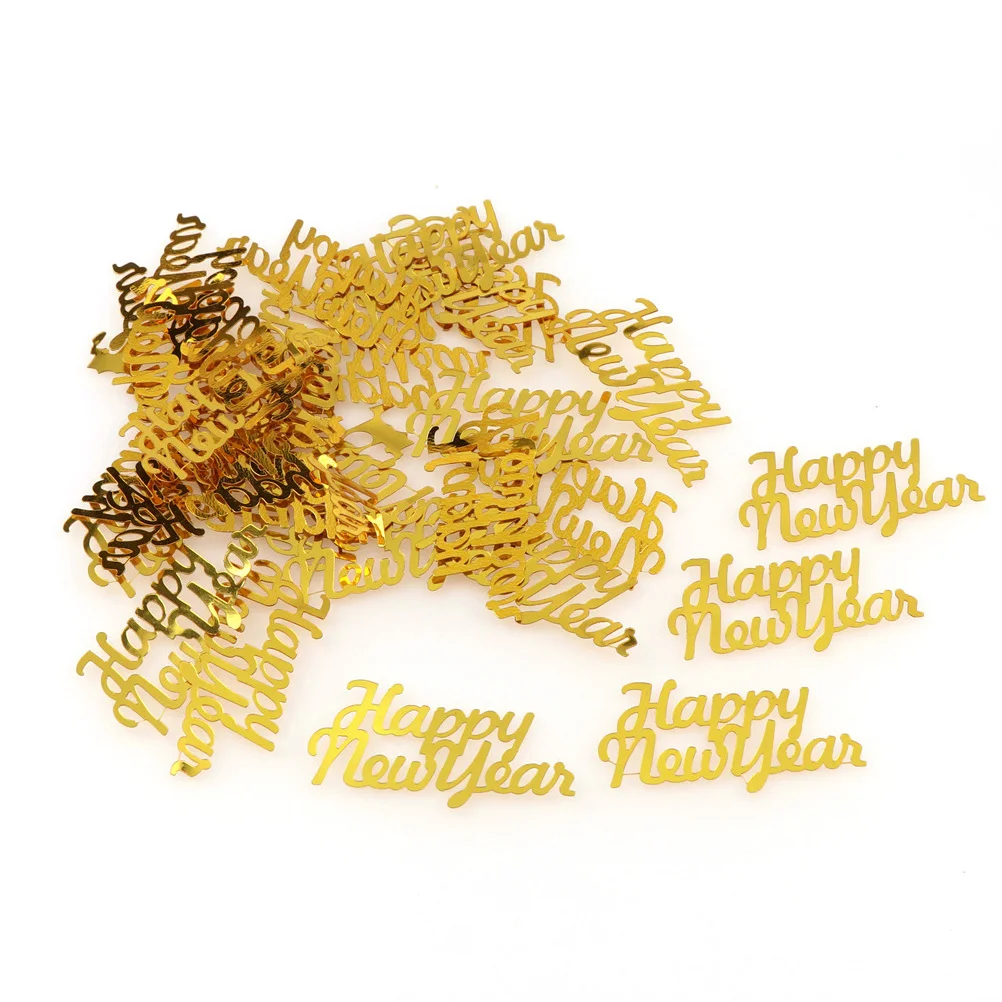 

3 Packs Christmas Decor New Year Confetti Decoration Happy Party for Decorate Golden