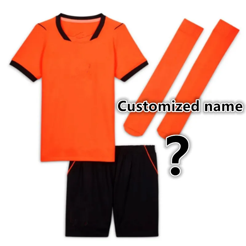 NIEUW! Hotselling thuis- en uittenue Nederlands kinderkit 2026/27 Holland oranje shirt op maat geschilderd