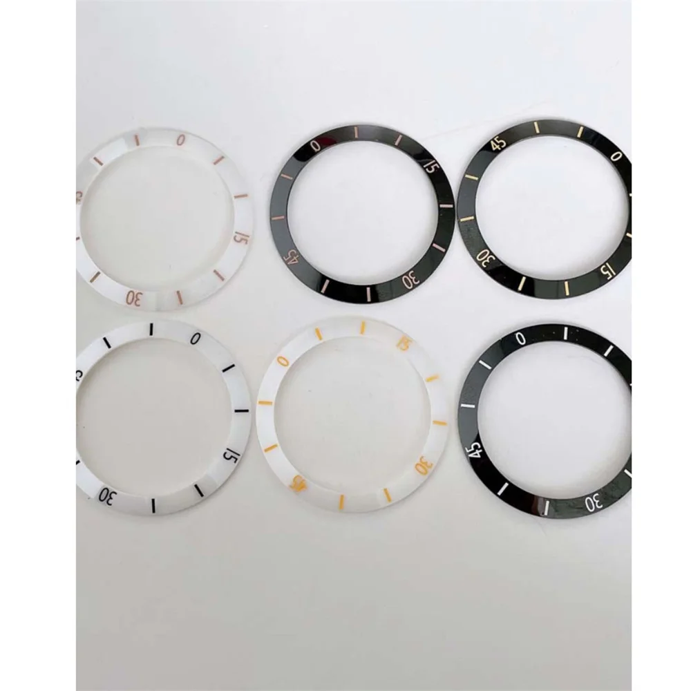 Circle Number 38mm Watch Ring Ceramic Bezel Insert Ring for Watch Case Watch Accessories Inner Diameter 30.5mm