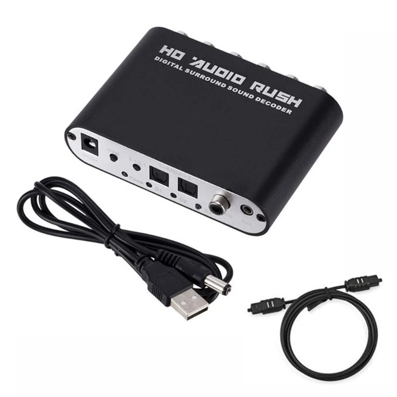 

Q5WA 5.1-Channel RCA Analog Converter Sound Adapter AC-3 Digital Optical/coaxial to Analog Rca Lotus for