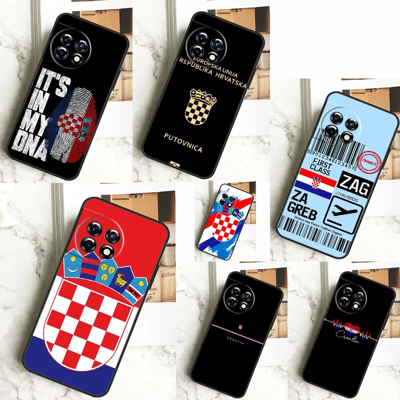 Croatia flag Case For OnePlus 12 12R 11 9 10 Pro 10R 9R 8T 10T Nord CE 2 3 Lite 2T CE4 N10 N20 N30 Cover